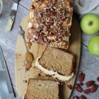 gluten free apple and salted caramel cake