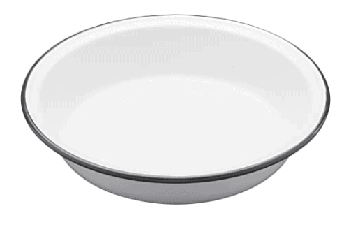 Large Round Enamel Pie Dish, 22.5 cm (9")