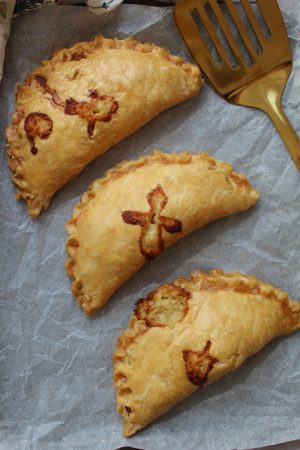 gluten free cheese and onion pasties
