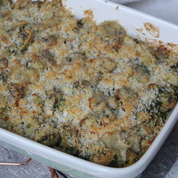 Blue Cheese and Mushroom Gnocchi Bake