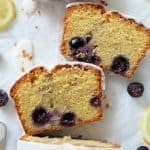 gluten free lemon and blueberry loaf