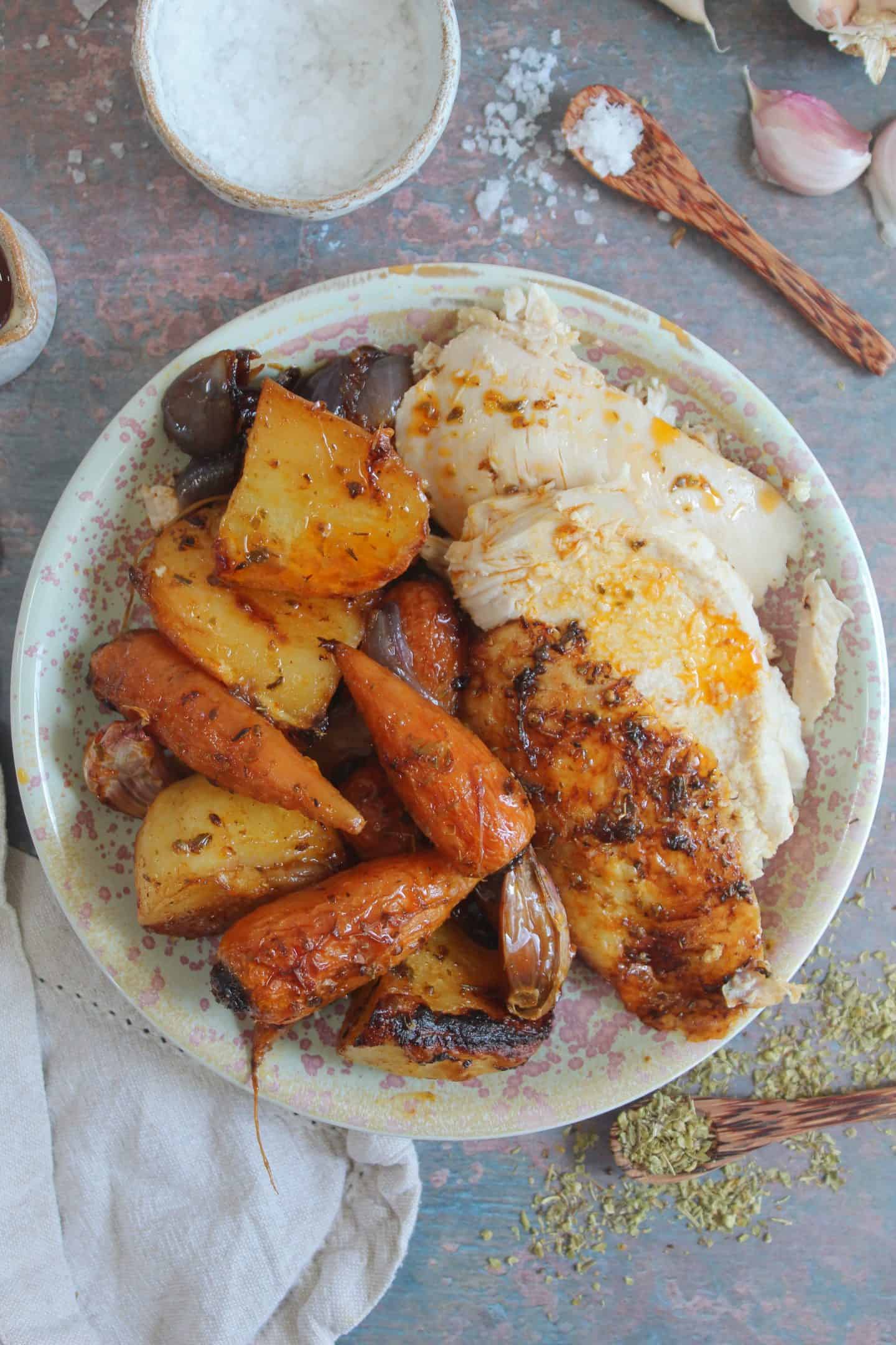 summer roast chicken recipe (one pan)