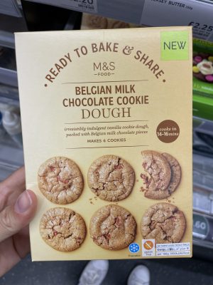 m&s gluten free belgian milk chocolate cookie dough