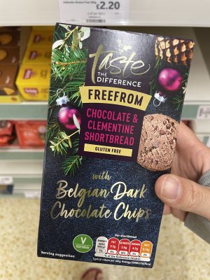 Sainsburys gluten free christmas food chocolate and clementine shortbread