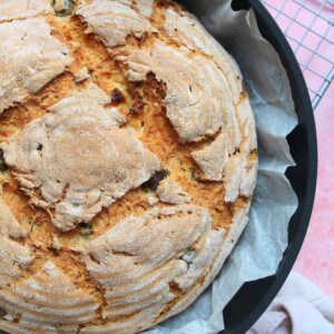 gluten free artisan bread with olives and feta no knead