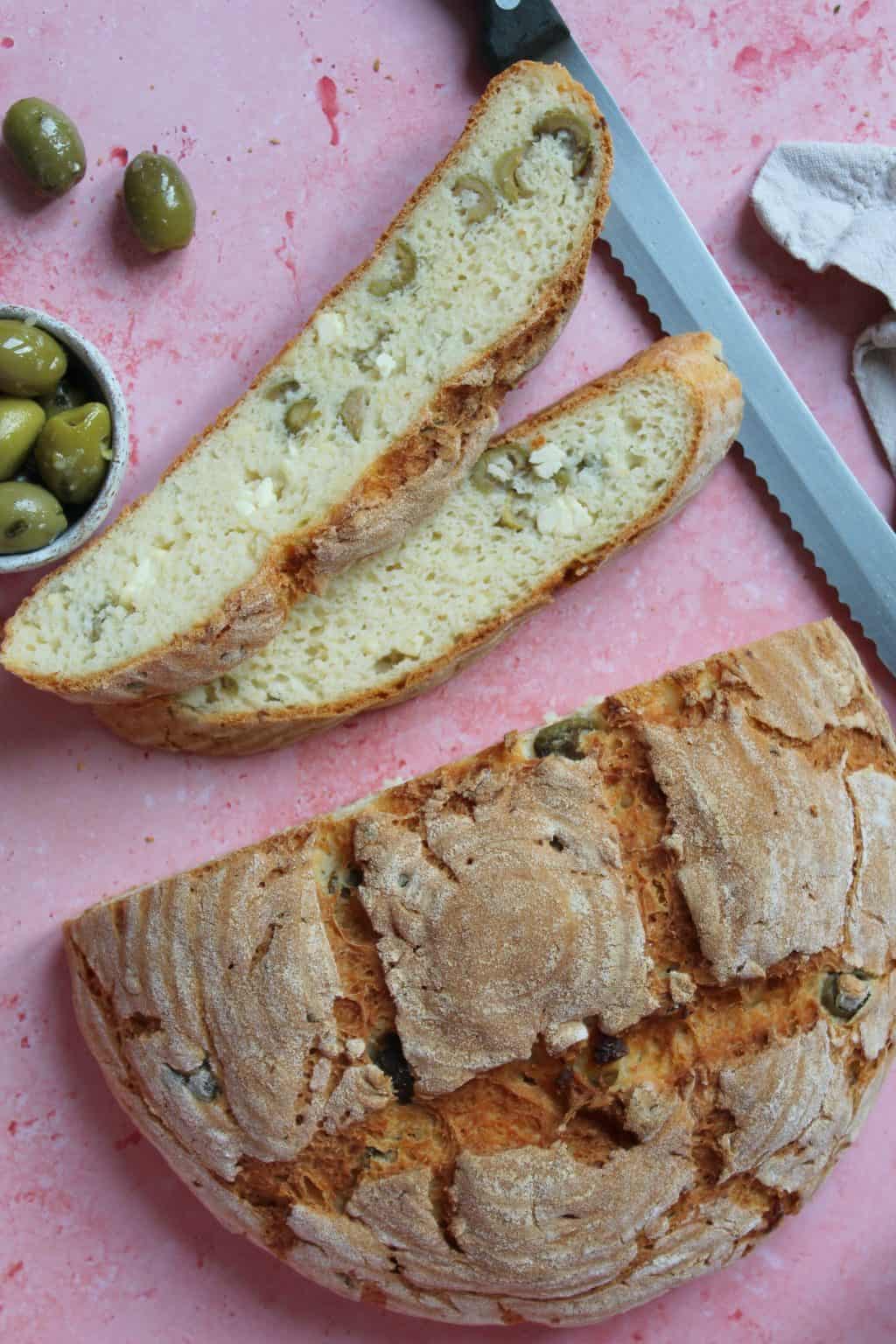 Gluten Free Artisan Bread Recipe EASY Olive and Feta Bread