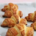 A tray of gluten free croissants.