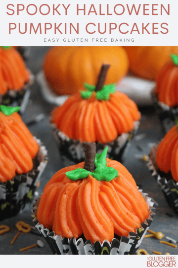 Halloween Pumpkin Cupcakes (Gluten Free, Dairy Free Option)