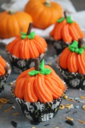 Halloween Pumpkin Cupcakes Gluten Free