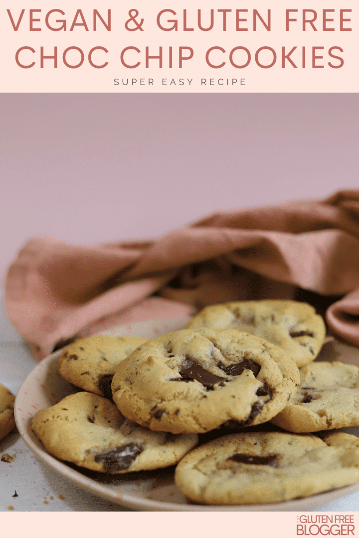 Gluten Free Vegan Chocolate Chip Cookies - Dairy Free, Egg Free