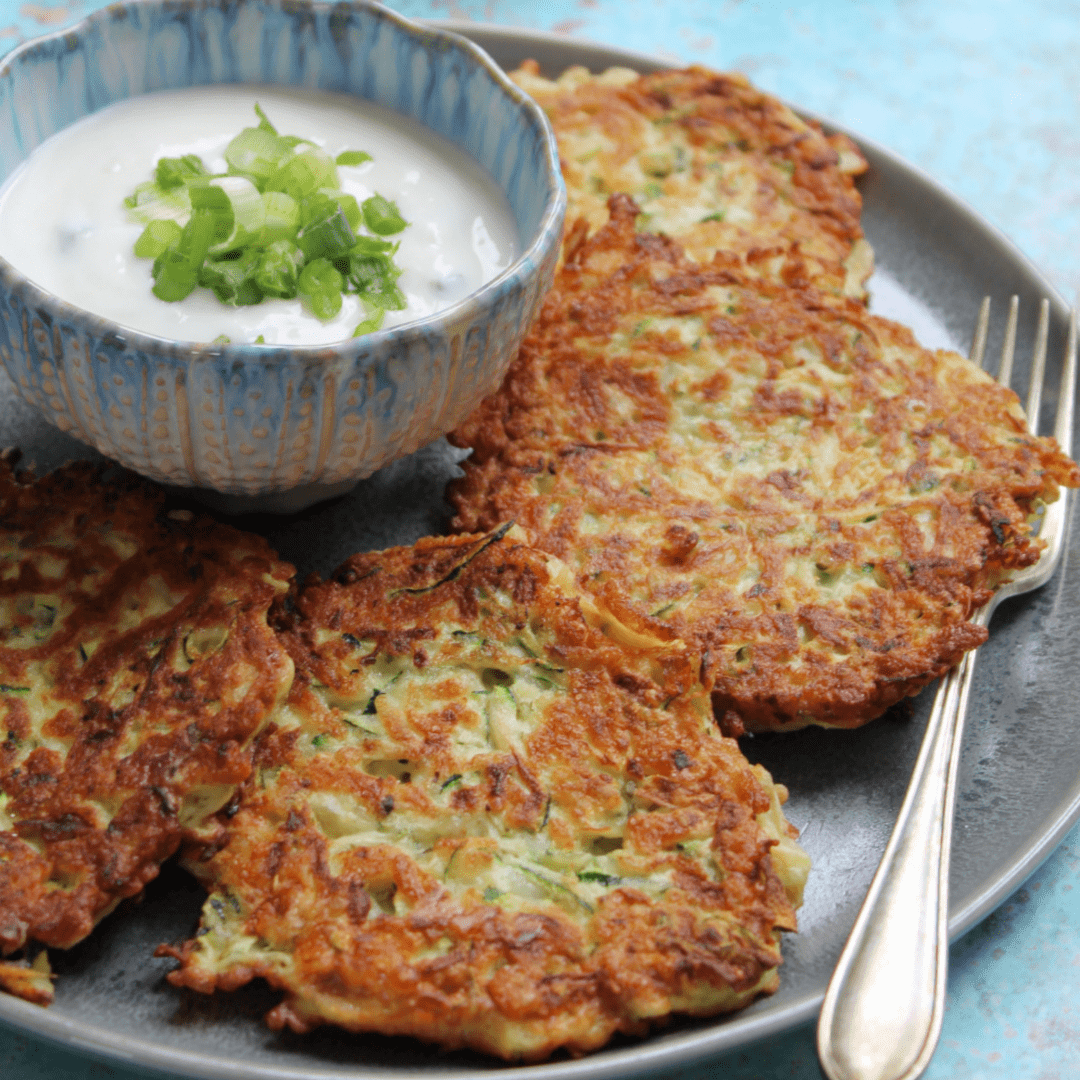 courgette and halloumi fritters