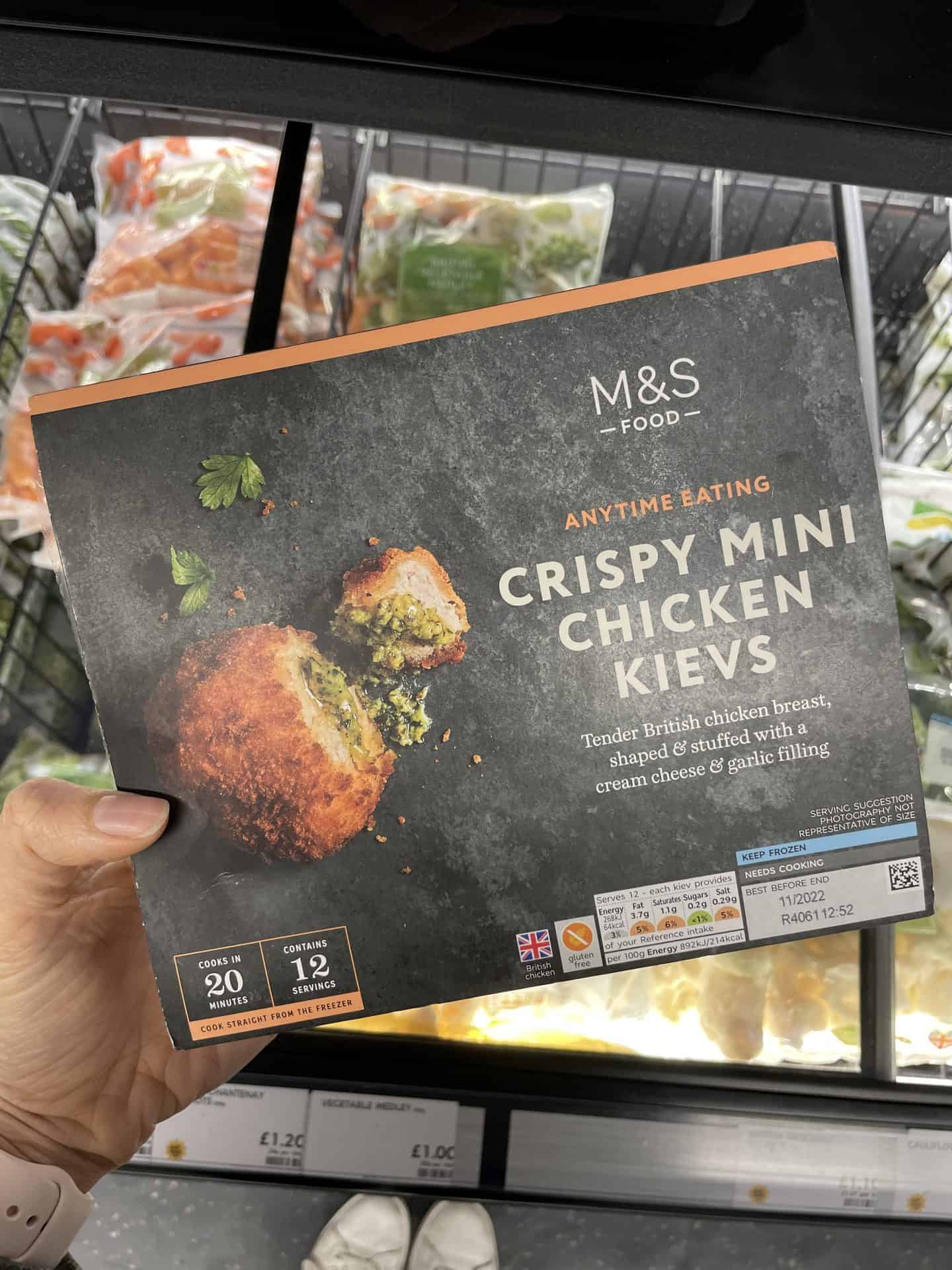 gluten free M&S mini chicken kievs 