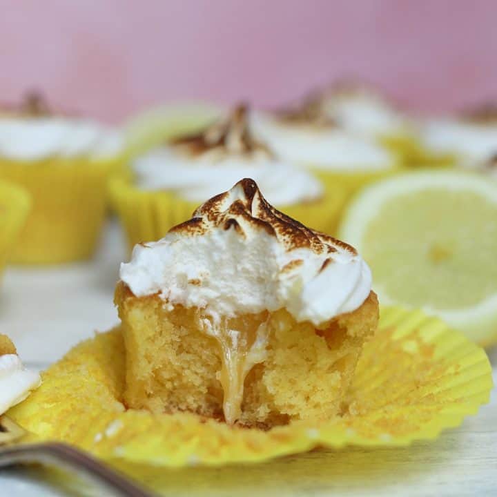 Gluten free lemon meringue cupcakes