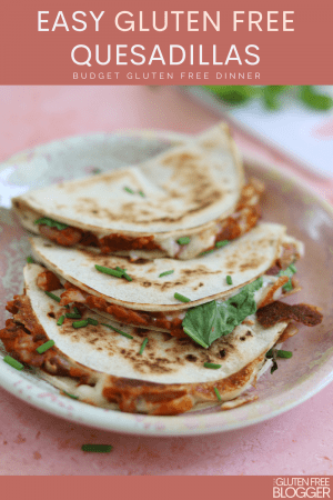 gluten free quesadillas with beans and cheese