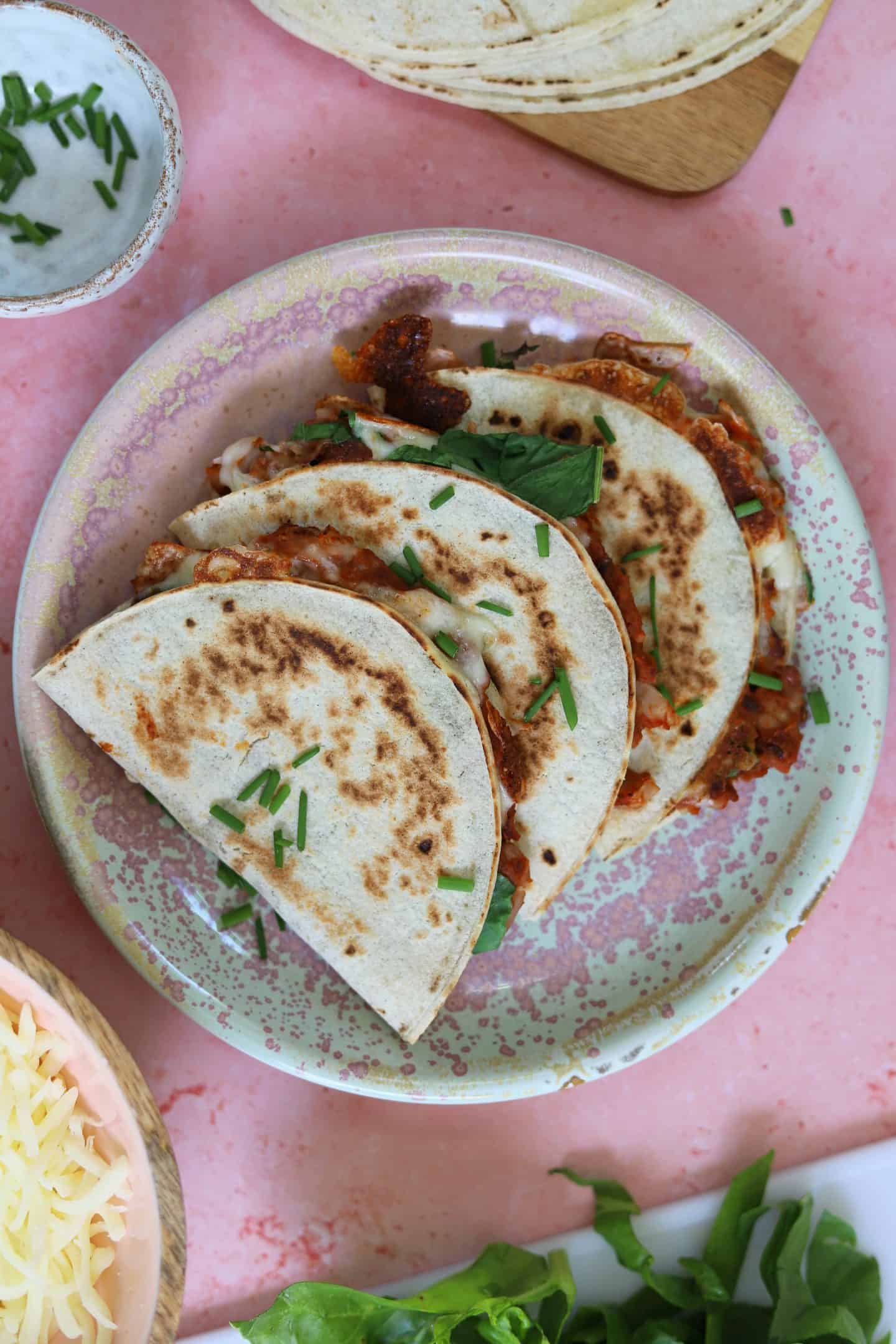 gluten free quesadillas with beans and cheese