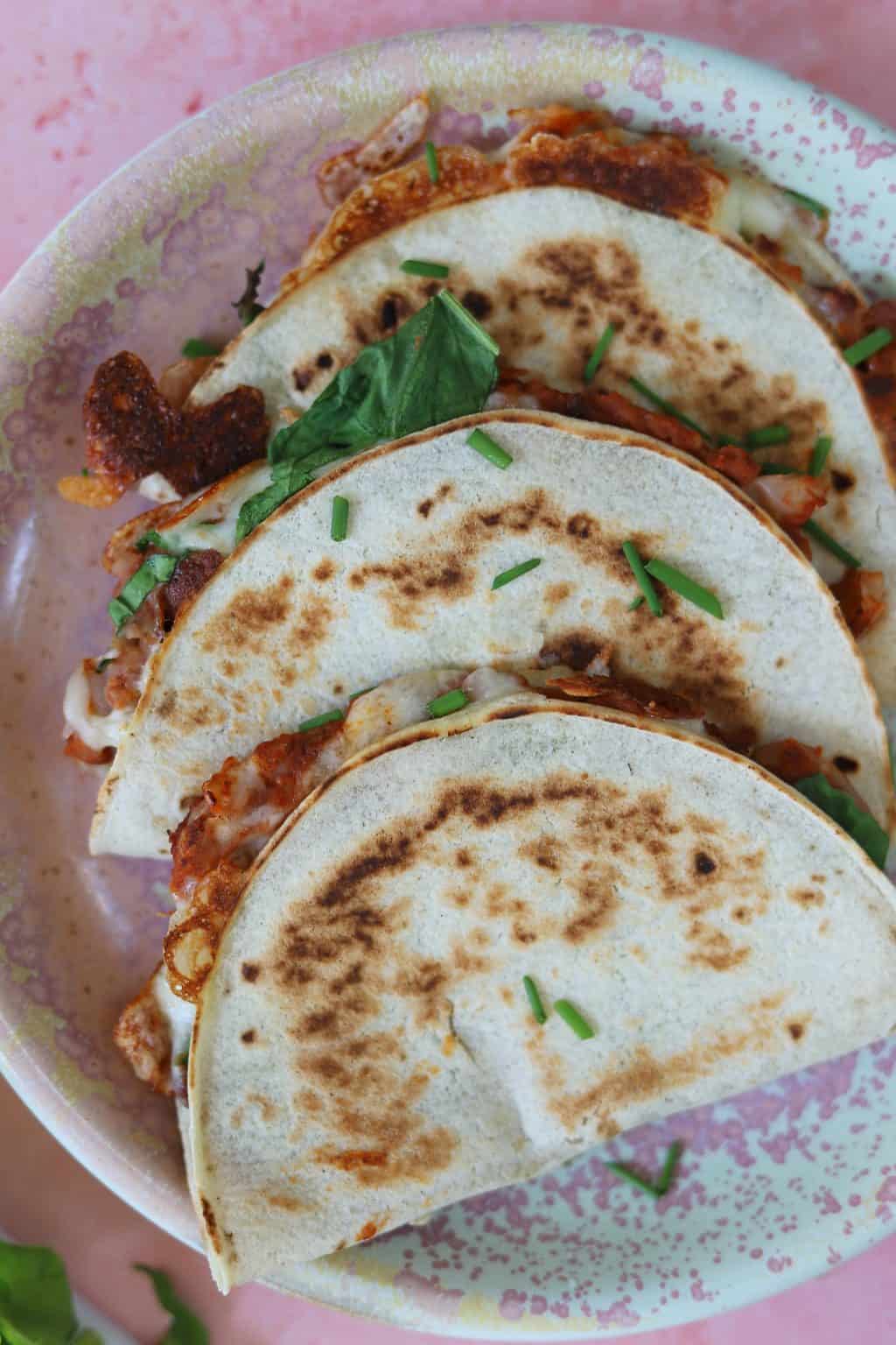 Gluten Free Quesadillas with Spicy Beans and Cheese