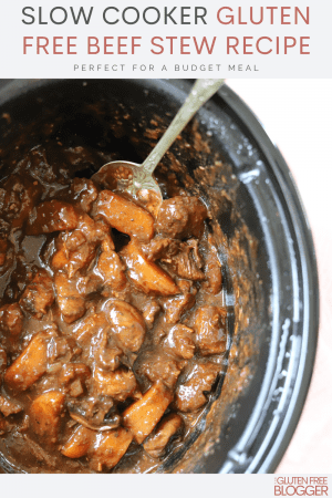 gluten free beef stew in the slow cooker