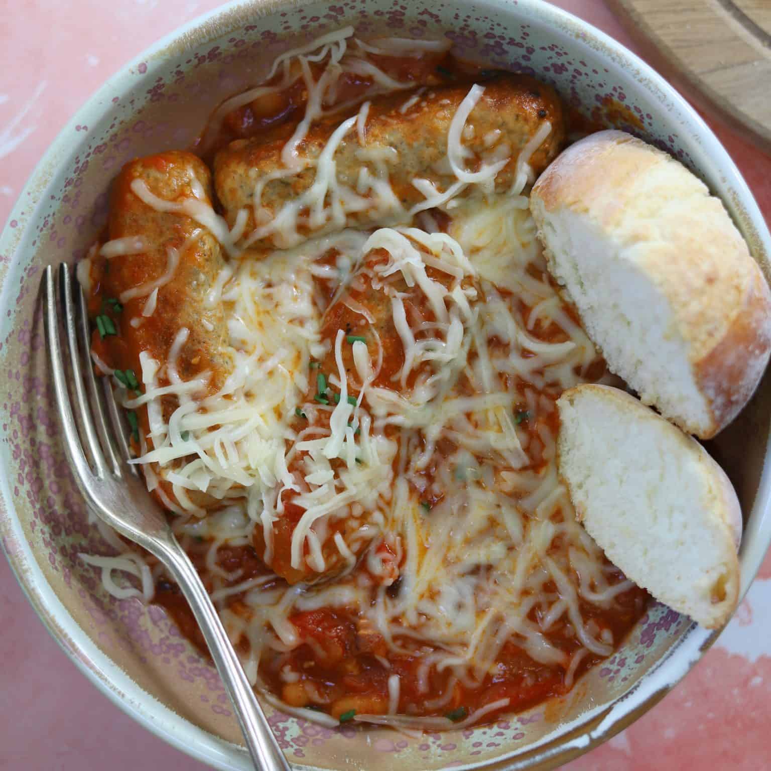 Slow Cooker Sausage and Bean Casserole (Gluten Free)