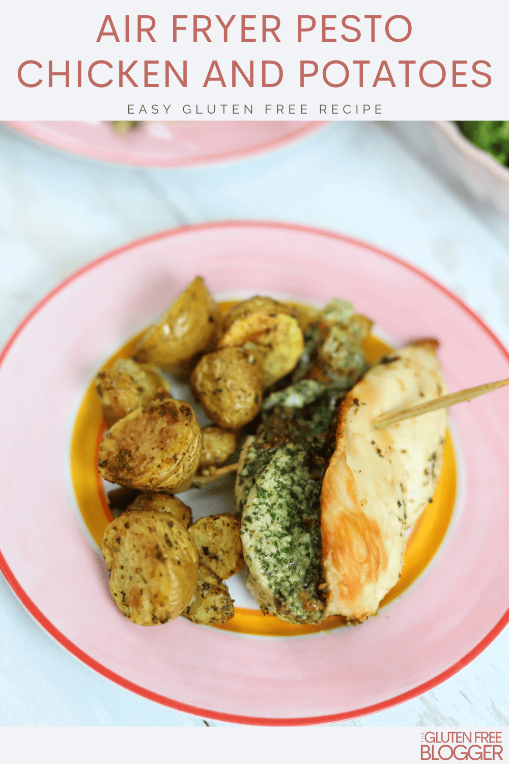 AIR FRYER PESTO CHICKEN AND POTATOES 