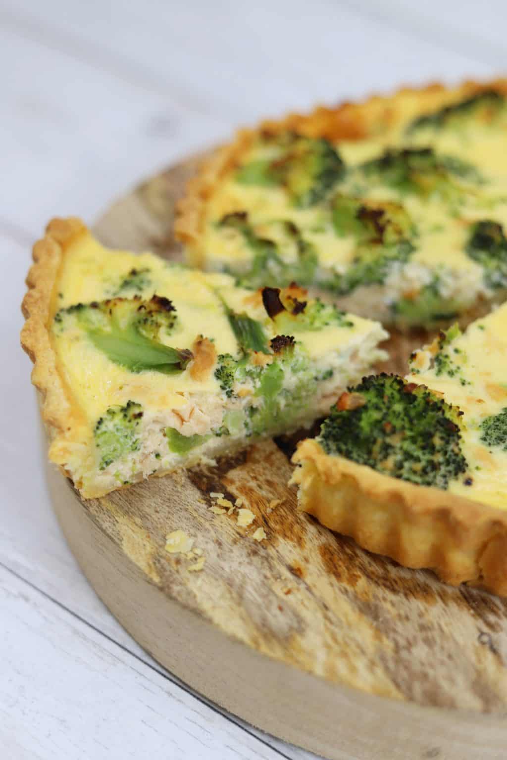 Gluten Free Broccoli and Salmon Quiche Recipe
