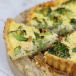 gluten free broccoli and salmon quiche