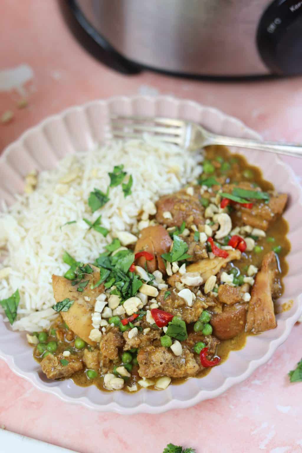 Slow Cooker Chicken Satay Curry Gluten Free, Dairy Free