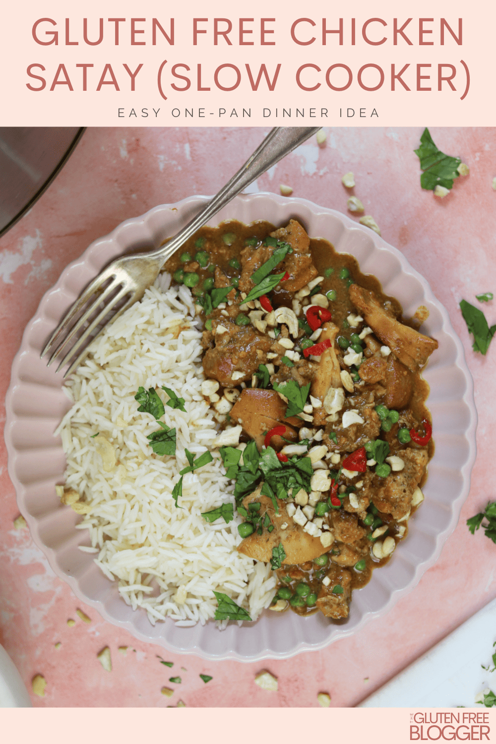 gluten free chicken satay curry in the slow cooker