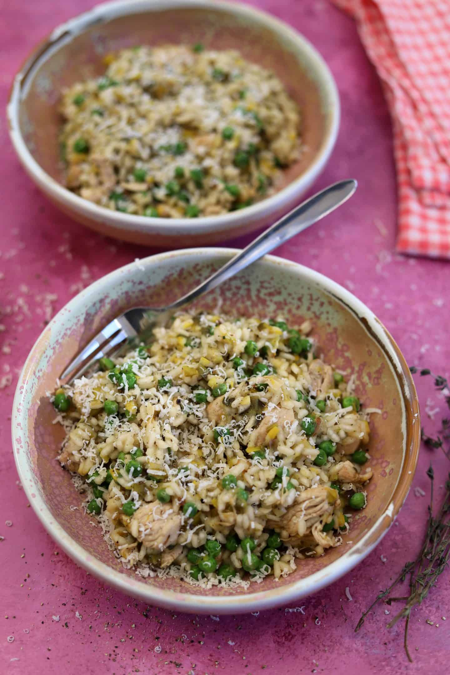 chicken and leek risotto