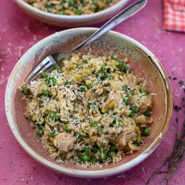 chicken and leek risotto