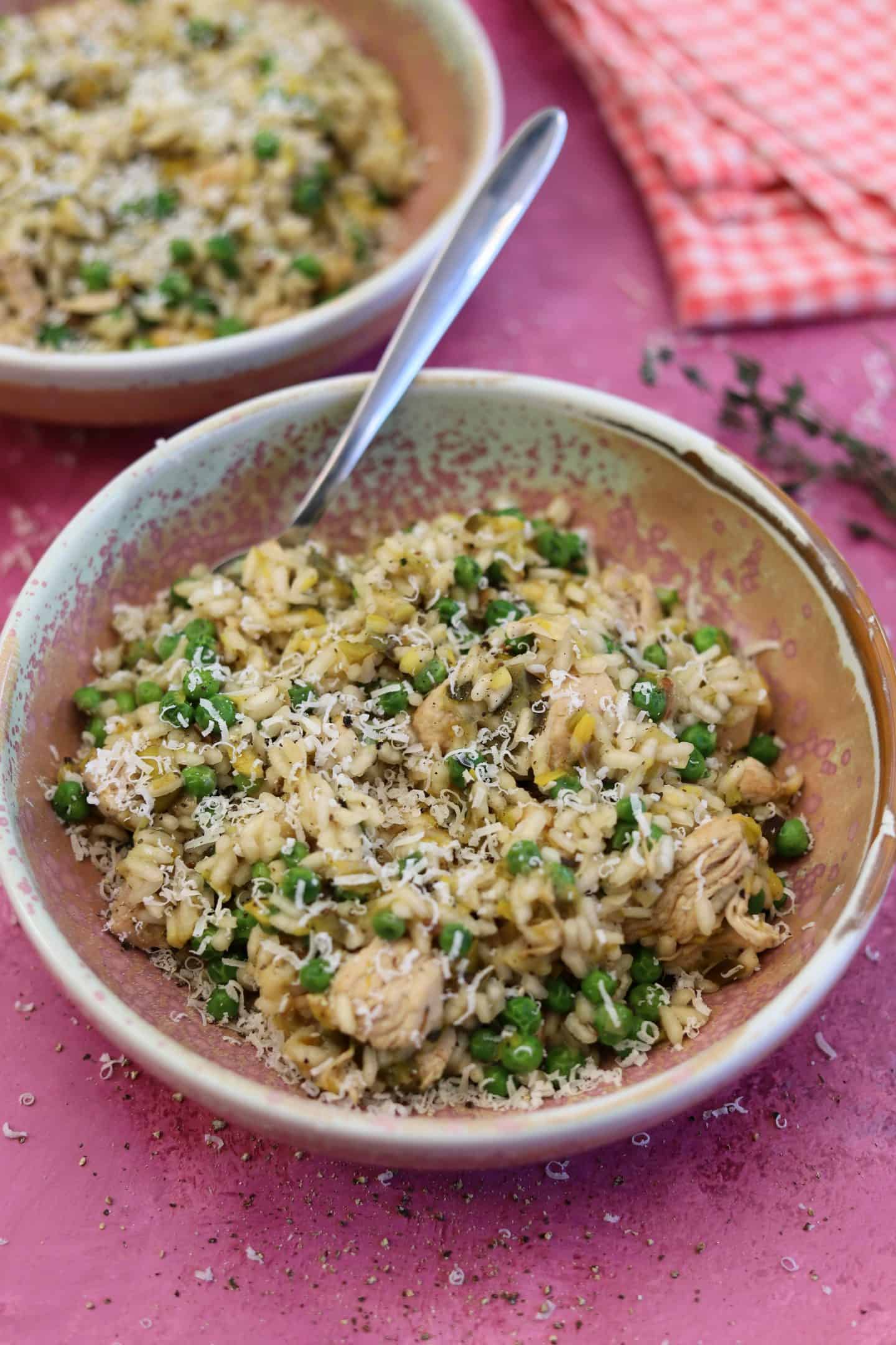 chicken and leek risotto