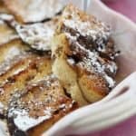 A gluten free panettone bread and butter pudding.