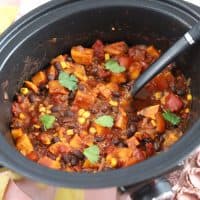 gluten free slow cooker sweet potato chilli recipe