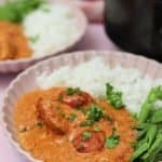 A bowl of slow cooker paprika chicken.
