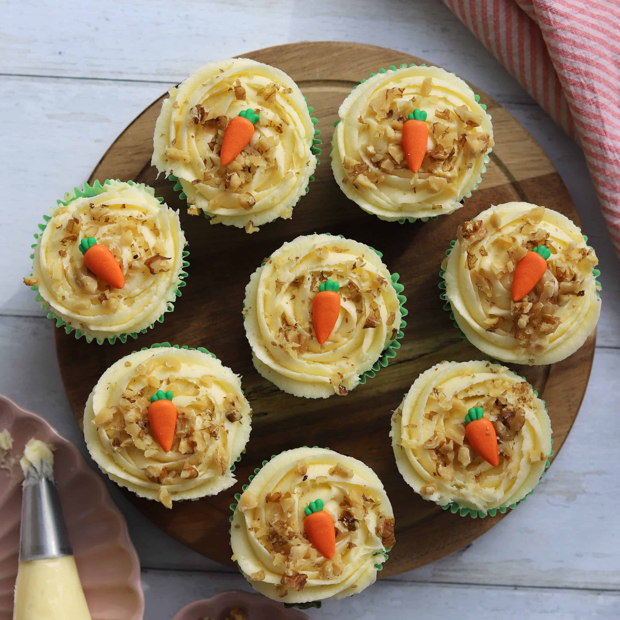 Gluten free carrot cake cupcakes