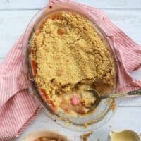 gluten free pear and rhubarb crumble recipe