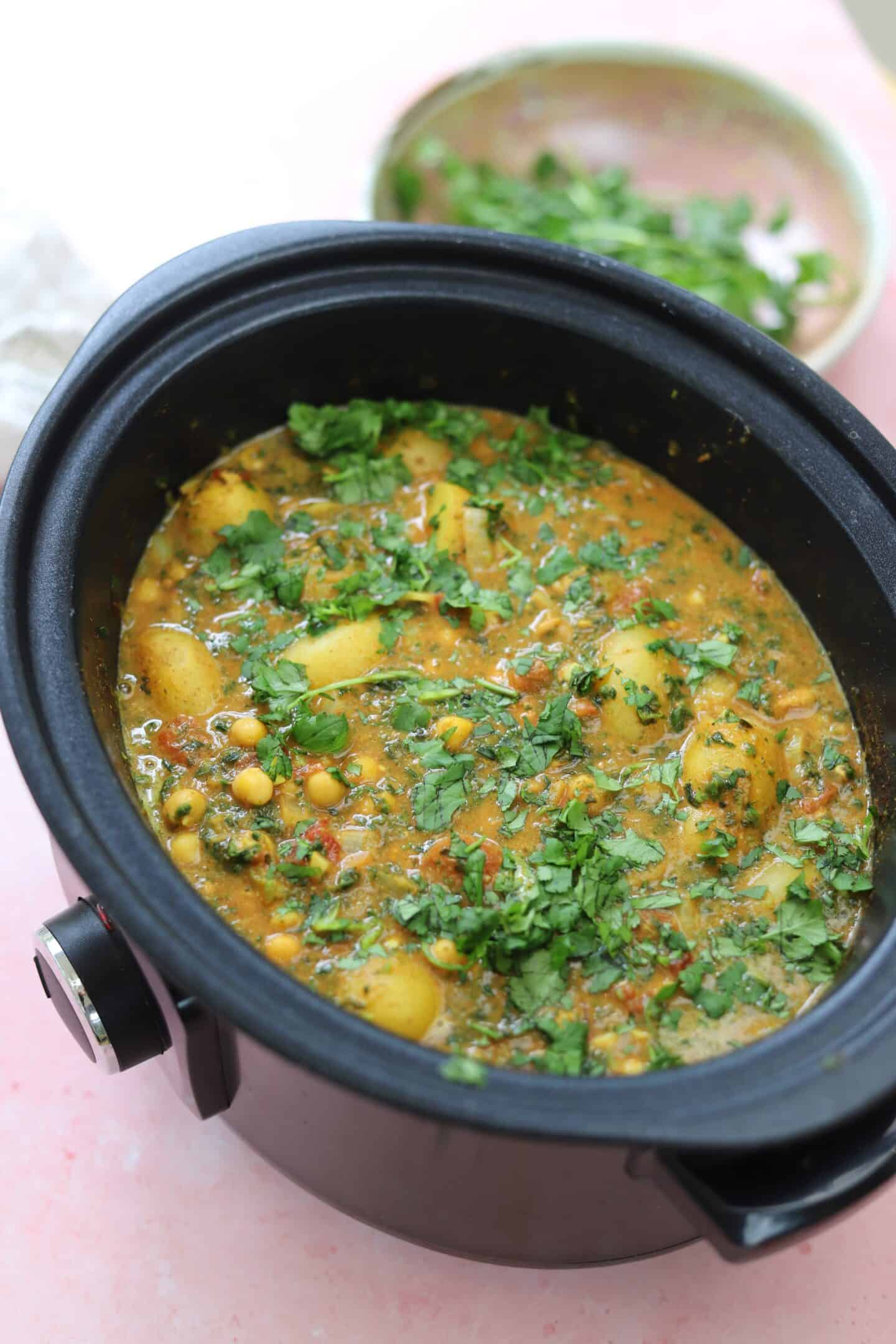 chicken and chickpea curry slow cooker
