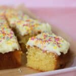 gluten free vanilla tray bake recipe