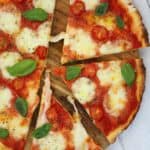 Slices of yeast free pizza.