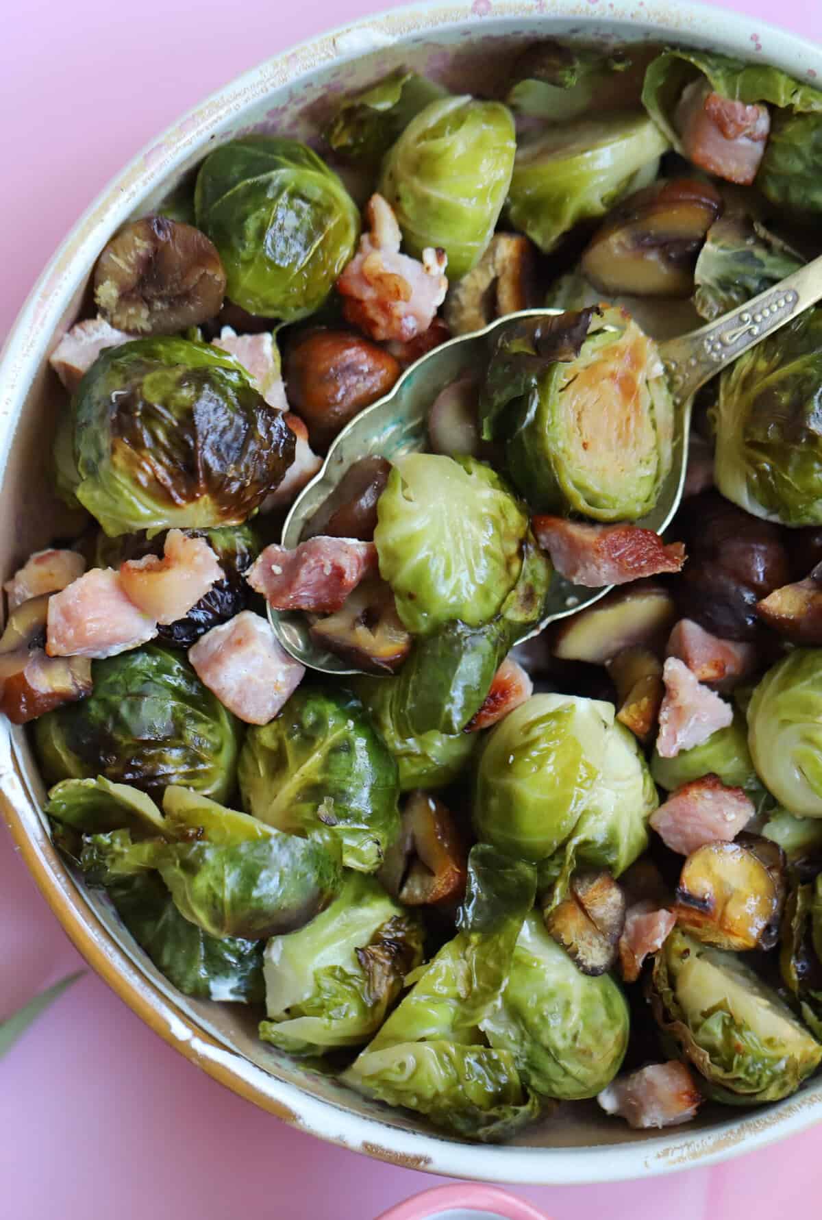 roasted chestnuts christmas sprouts with chestnuts