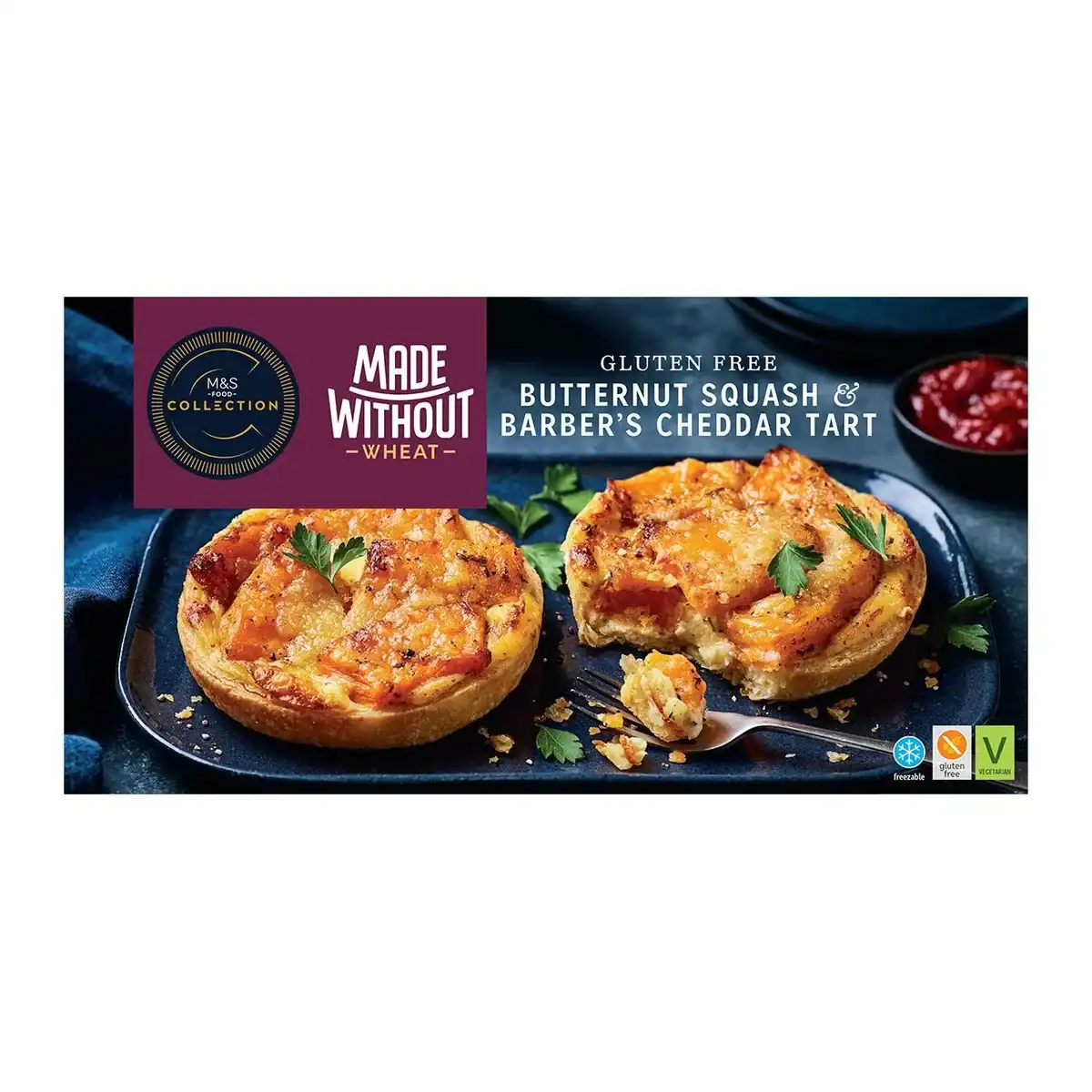 M&S Made Without Wheat Butternut Squash and Cheddar Tart.