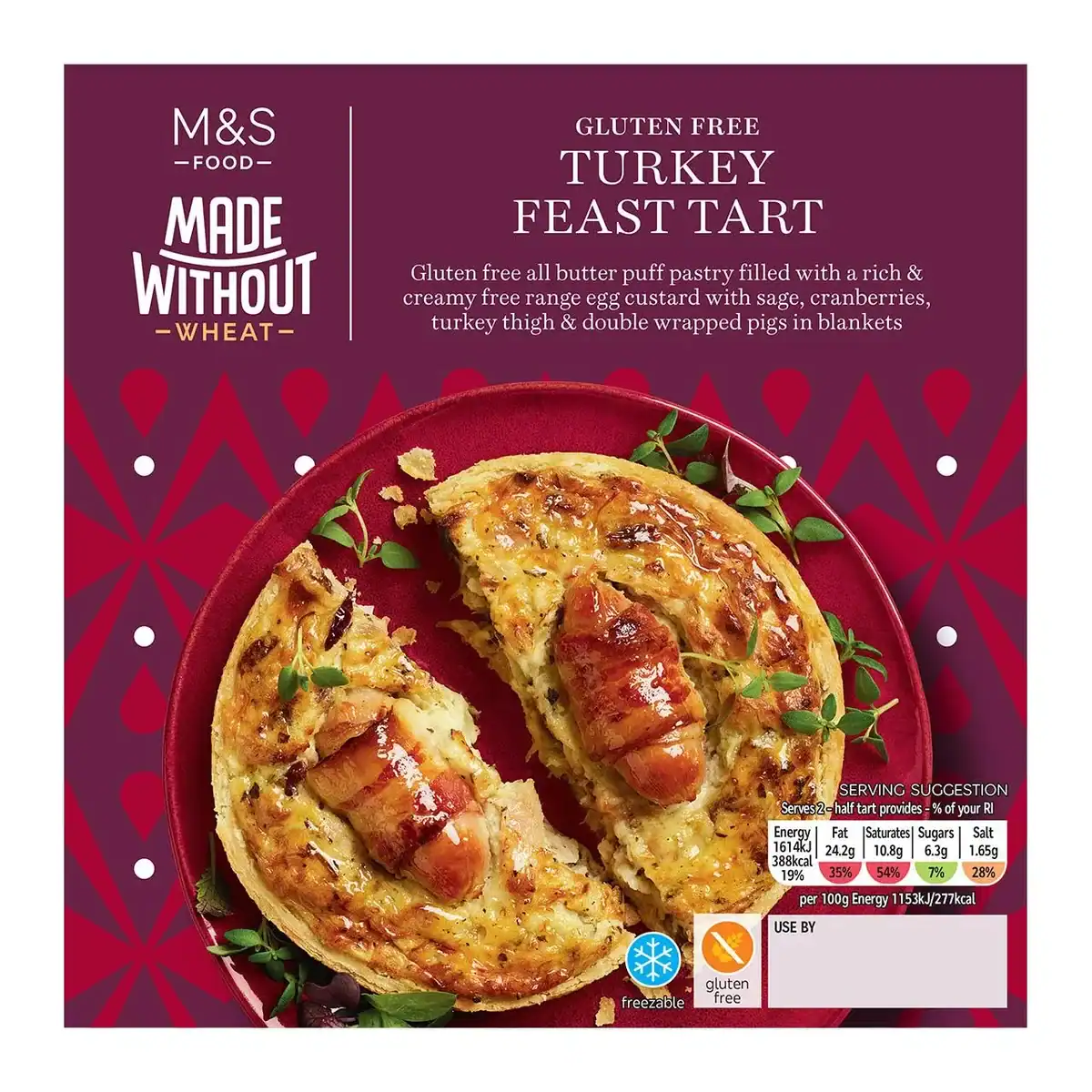 M&S Made Without Wheat Turkey Feast Tart