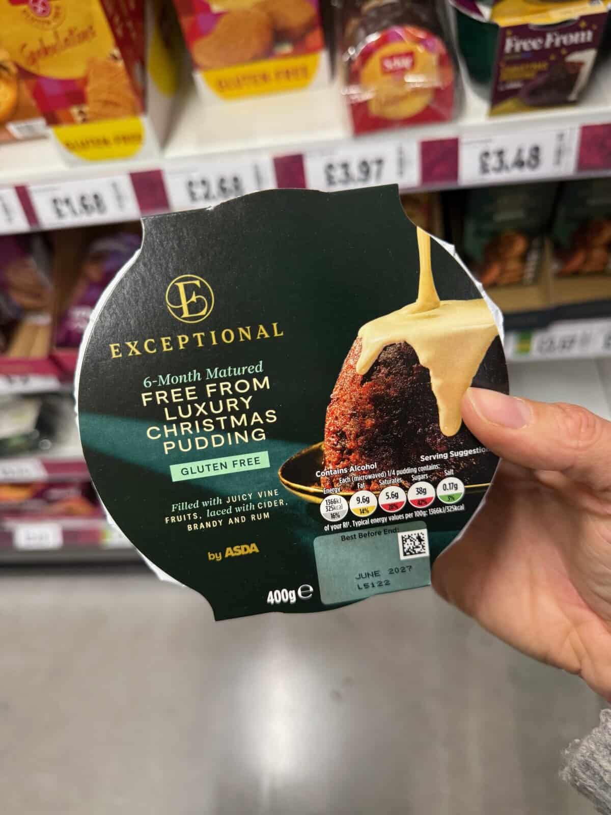 Asda Exceptional free from Christmas pudding.
