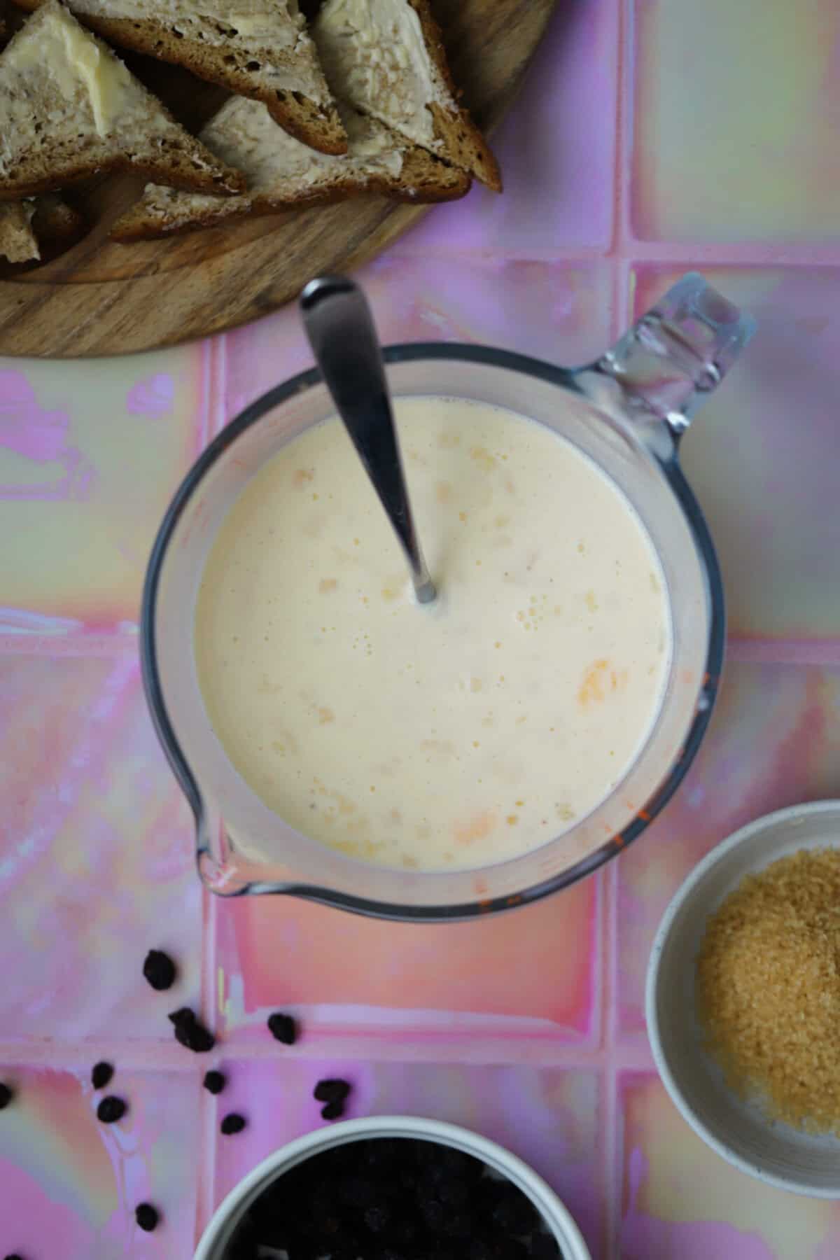 Mix together the ingredients for the simple, gluten free custard.