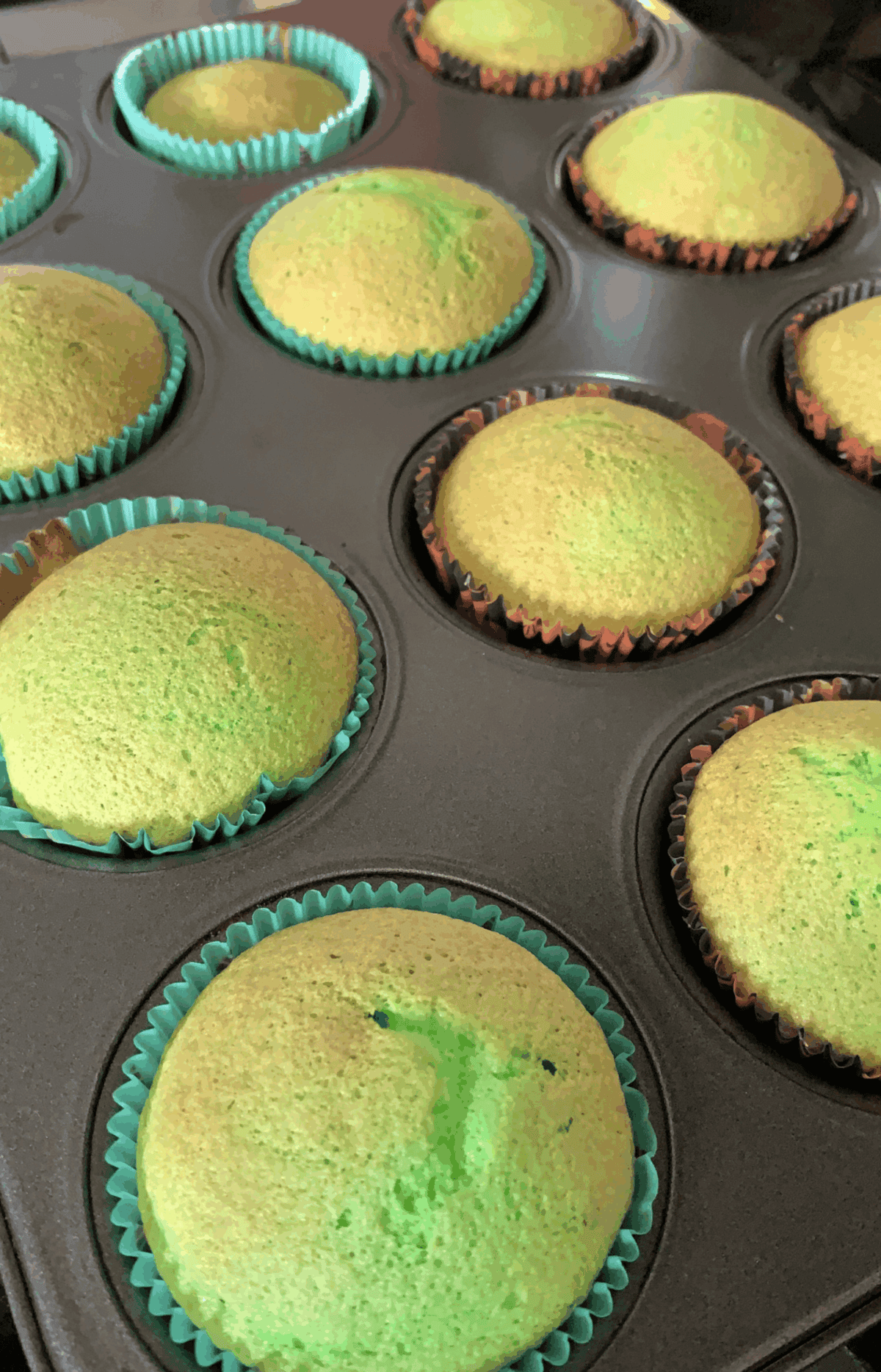 Bake the cupcakes and allow them to cool completely.