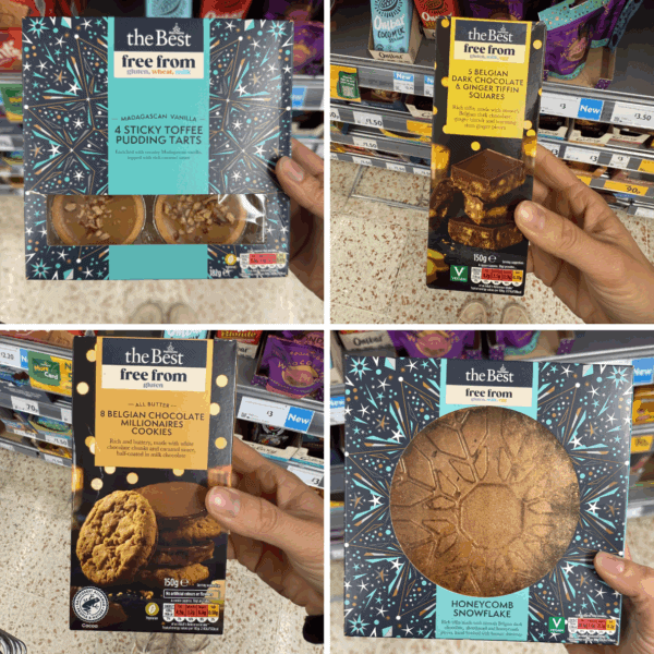 A selection of gluten free Christmas foods from Morrisons.