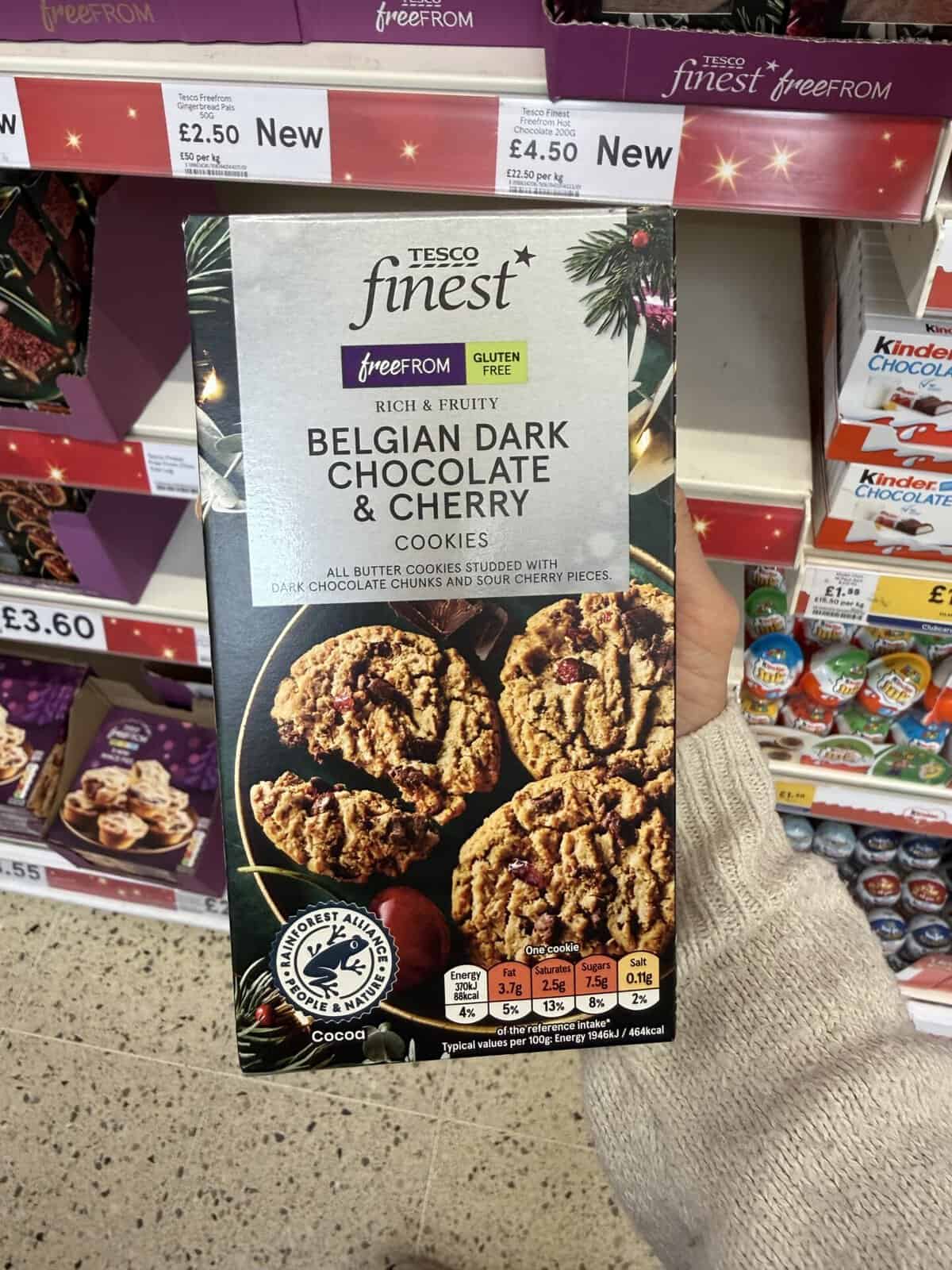 Tesco Finest Belgian Dark Chocolate and Cherry Cookies