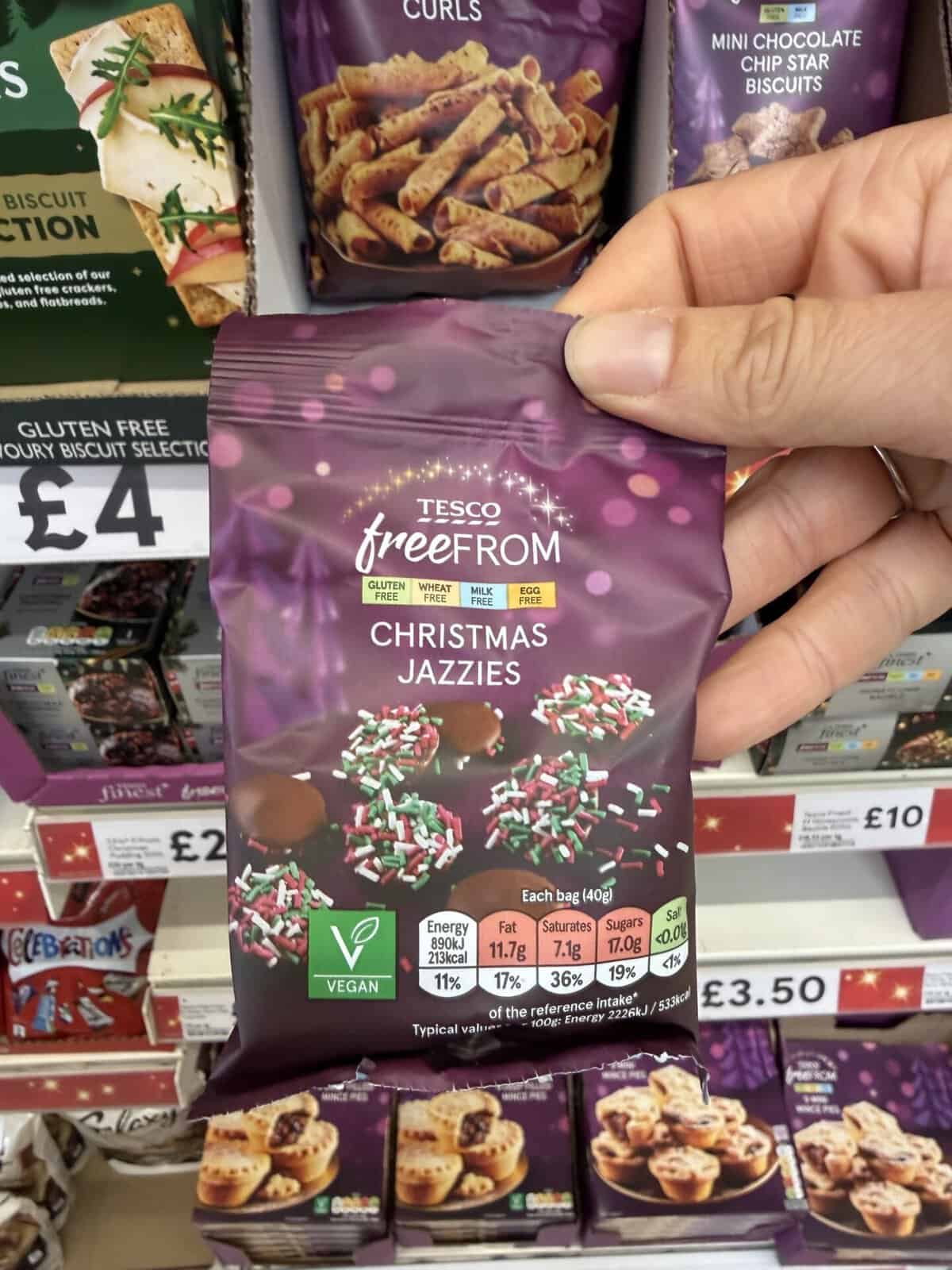 Tesco Free From Christmas Jazzies.